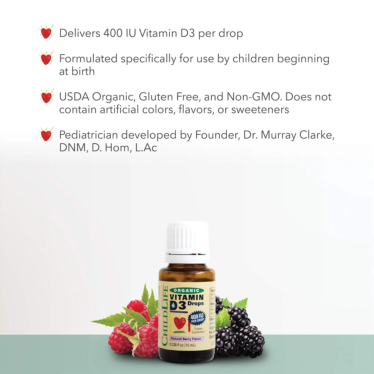 Organic Vitamin D3 Drops For Babies And Infants Natural Berry Flavor - Image 3