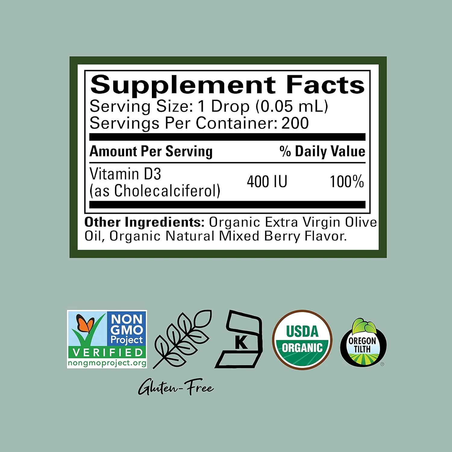 Organic Vitamin D3 Drops For Babies And Infants Natural Berry Flavor - Image 4