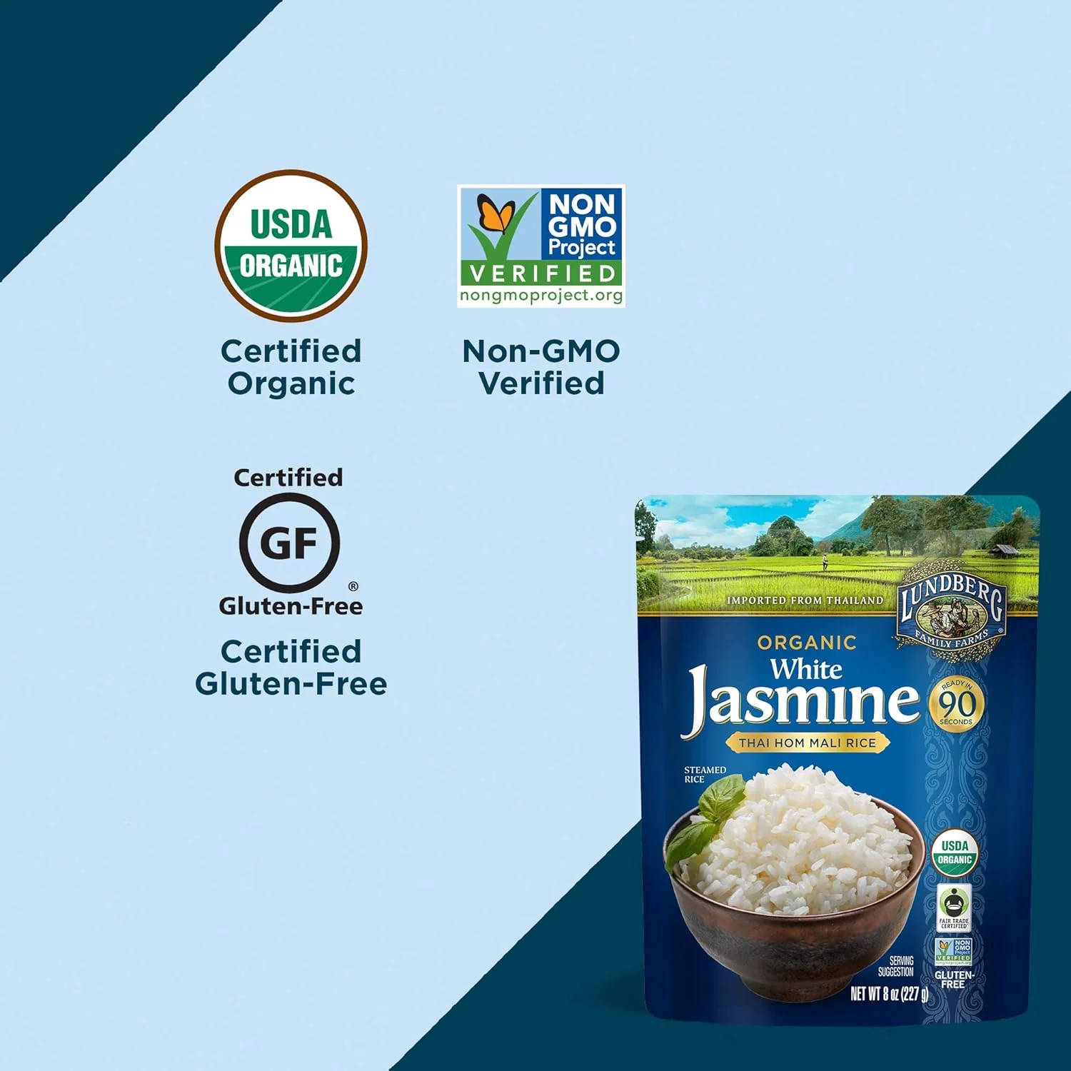 Organic RTE White Jasmine Steamed Rice (6 Pack) - Image 2