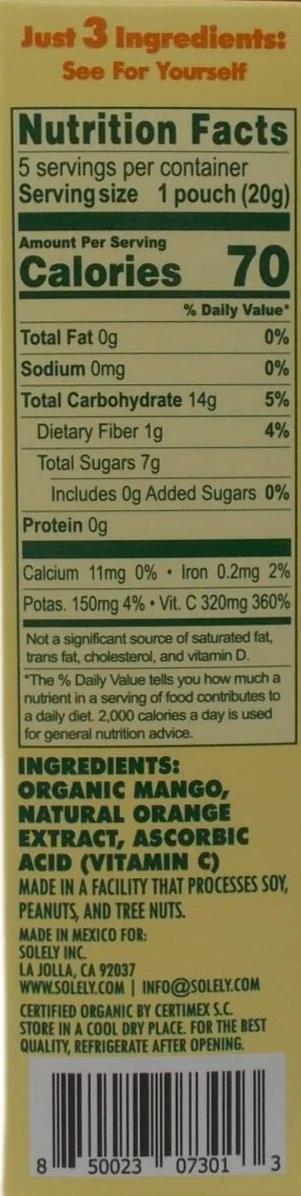 Organic Whole Fruit Gummies Snacks 3 Flavor Sampler - Mango, Mango & Guava, Mango & Orange - Image 2