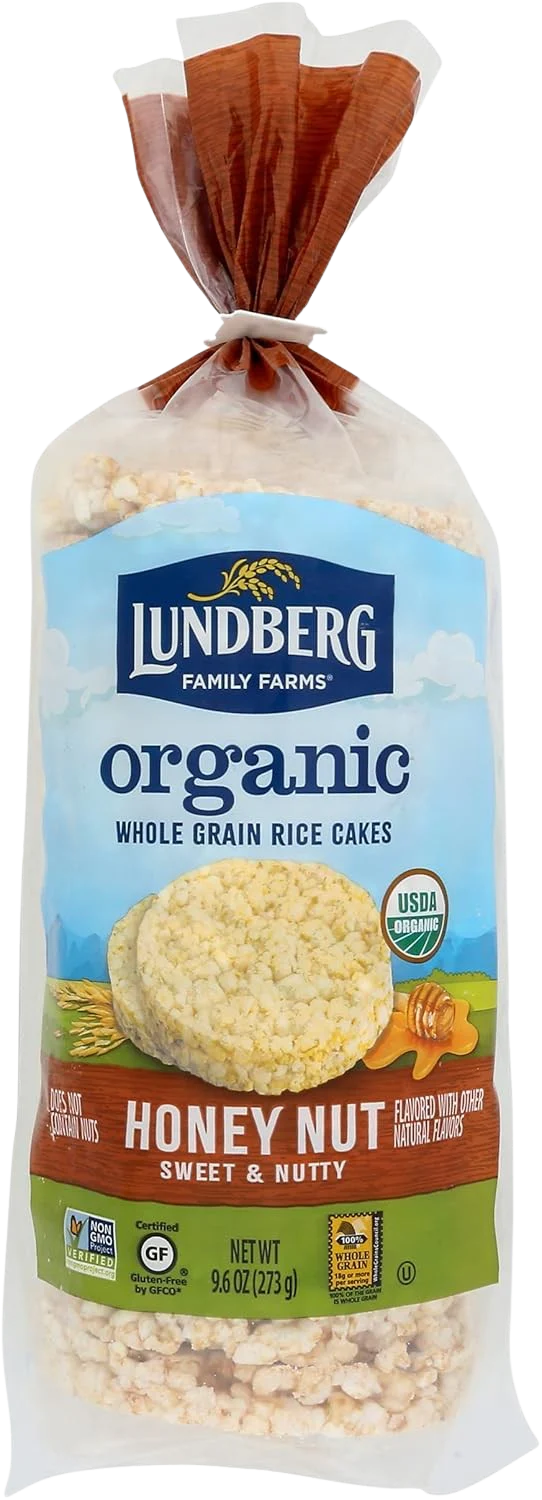 Organic Whole Grain Rice Cakes Honey Nut Pack - Sweet & Nutty