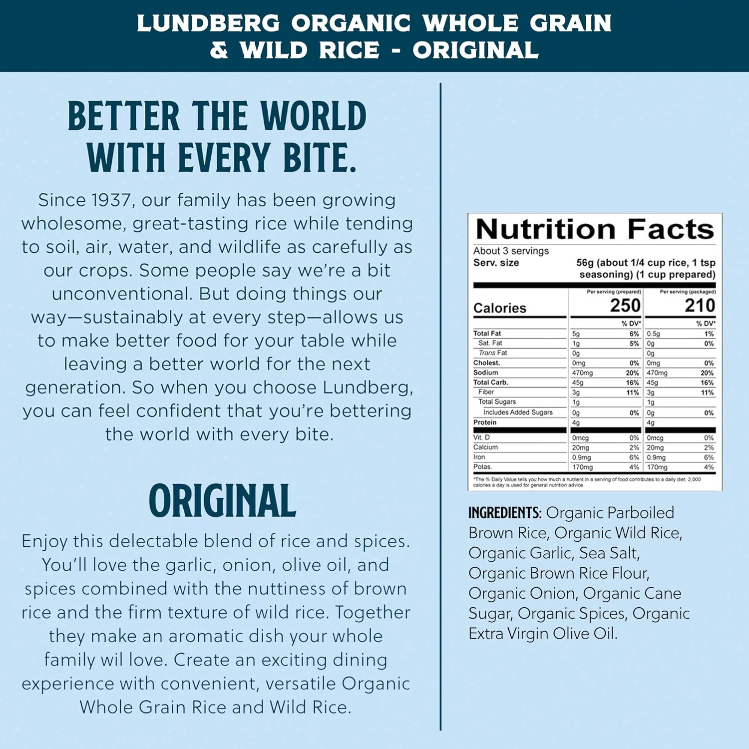 Organic Whole Grain Rice & Original Wild Rice (6 Pack) - Image 3