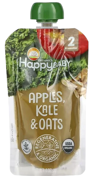 Organics Farmed For Our Future® Apple Kale & Oat Stage 2 Baby Food Pouches (4 Pack) - Image 2