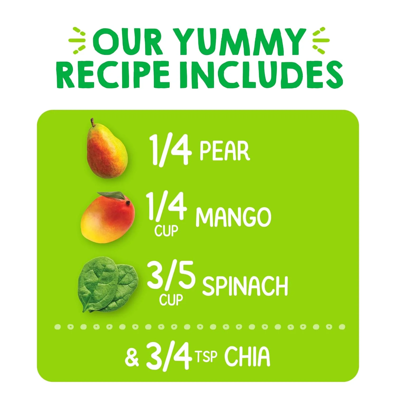 Organics Stage 4 Superfoods - Pears, Mangos & Spinach (16 Pack) - Image 3