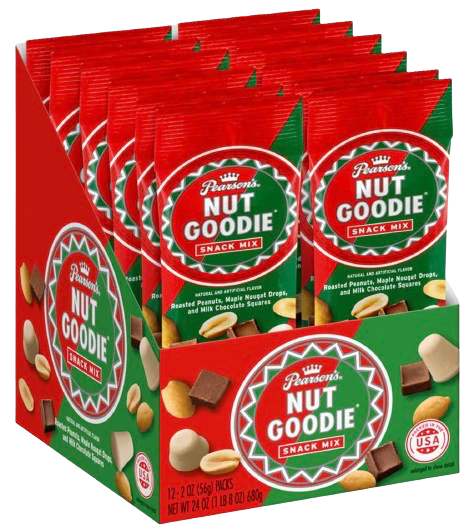 Original Nut Goodie On-the-go Snack Mix with Roasted Peanuts, Maple Nougat Drops and Milk Chocolate Squares (12 Pack)