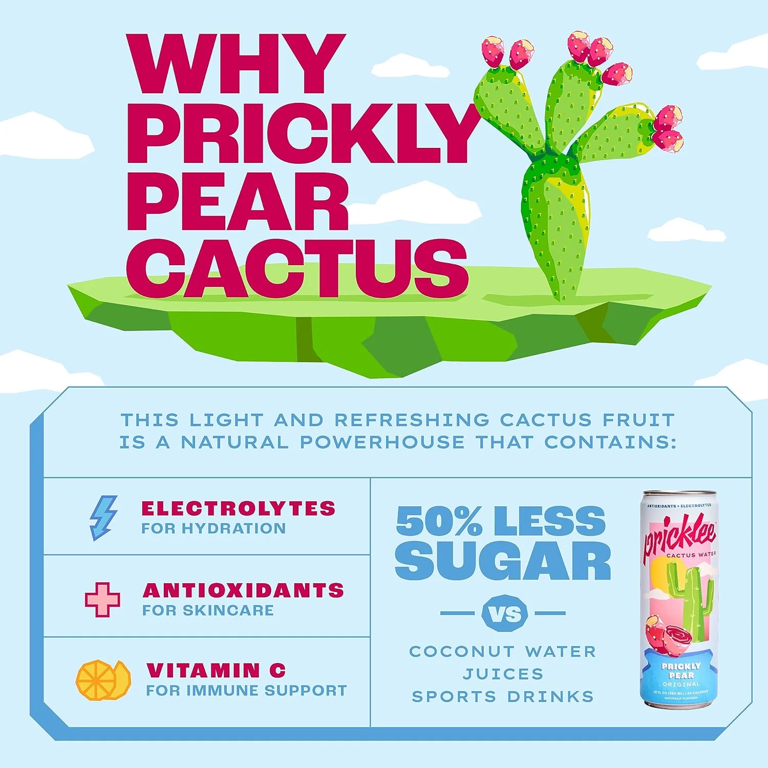 Original Prickly Pear Cactus Water (12 Pack) - Image 3