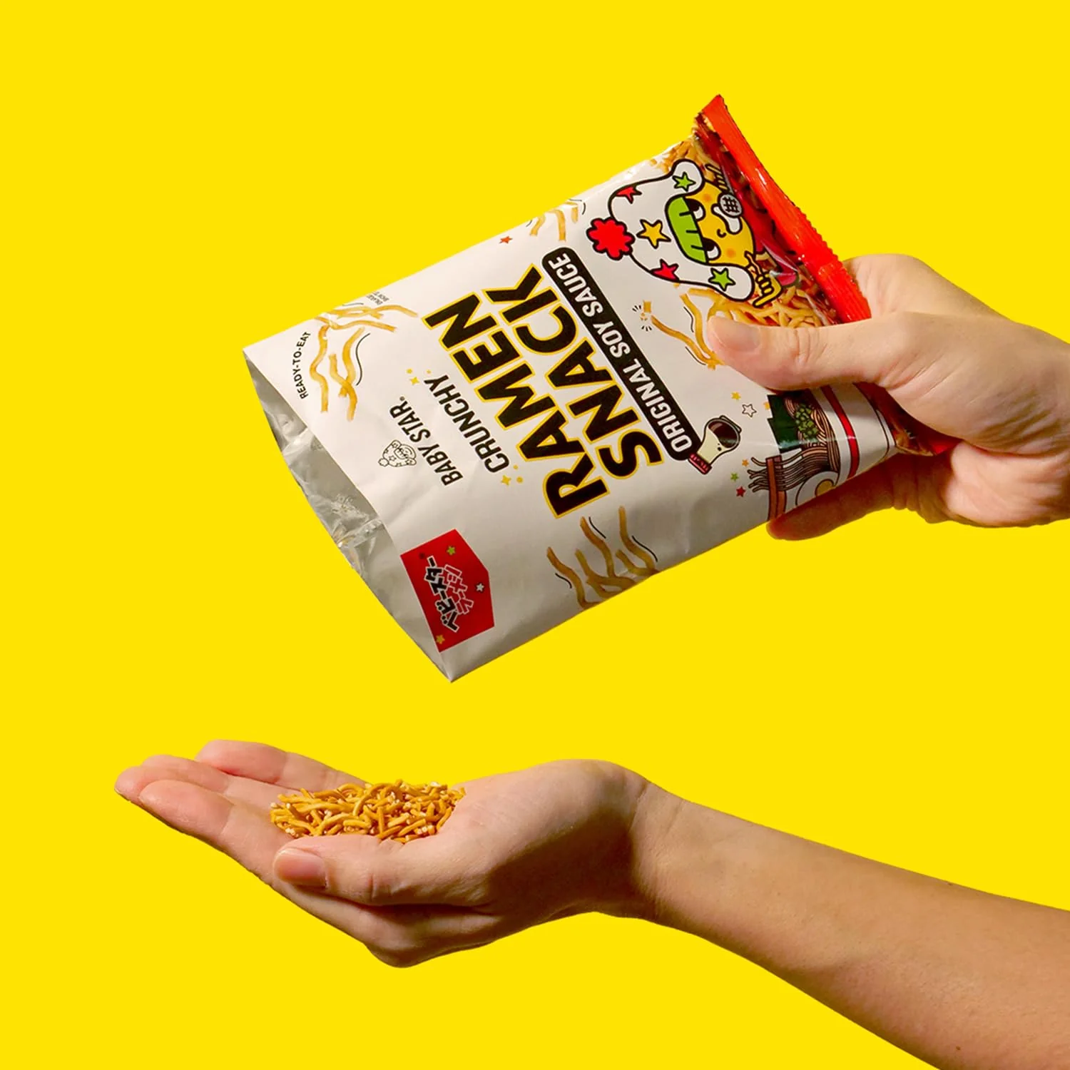 Original Soy Sauce Tiny Crunchy Ramen Snack (6 Pack) - Image 2