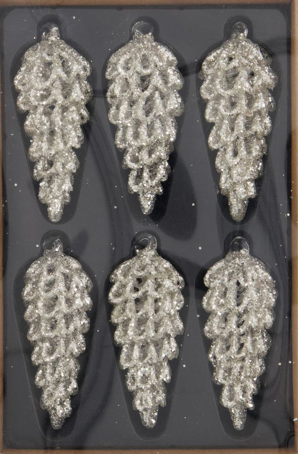Ornament Cone - Silver (1.38 in) (36 Pack) - Image 3