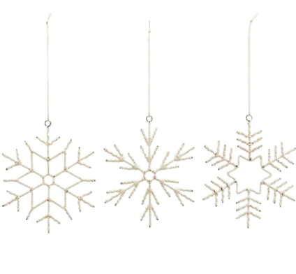 Ornament Snowflake - Beige (3 CT)