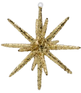 Ornament Spike Brown with Glitter (6 Pack) - Image 2