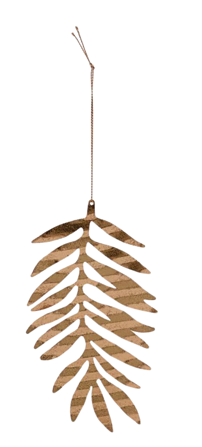 Ornament Tin Plate Leaf - Brass (6 Pack) - Image 2