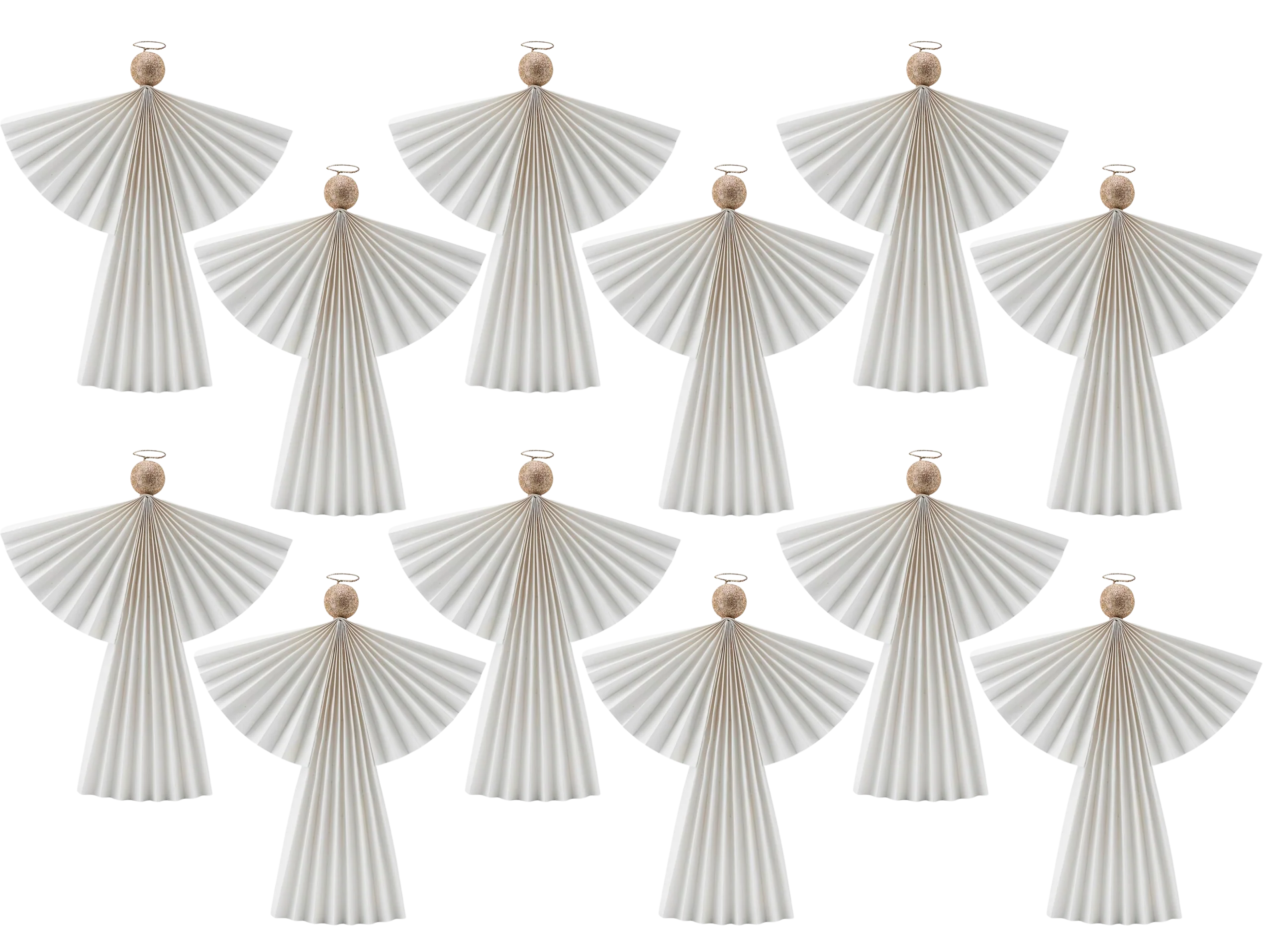 Ornaments Angels White (13.78 in) (12 Pack)