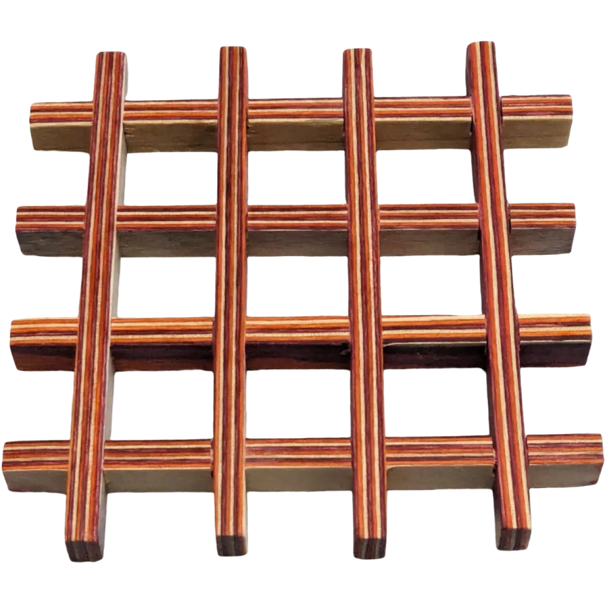Pakkawood Coasters - Red (4 CT)