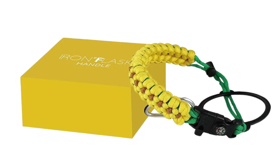 Paracord Handle for Wide Mouth Water Bottles - Sunflower - Image 2