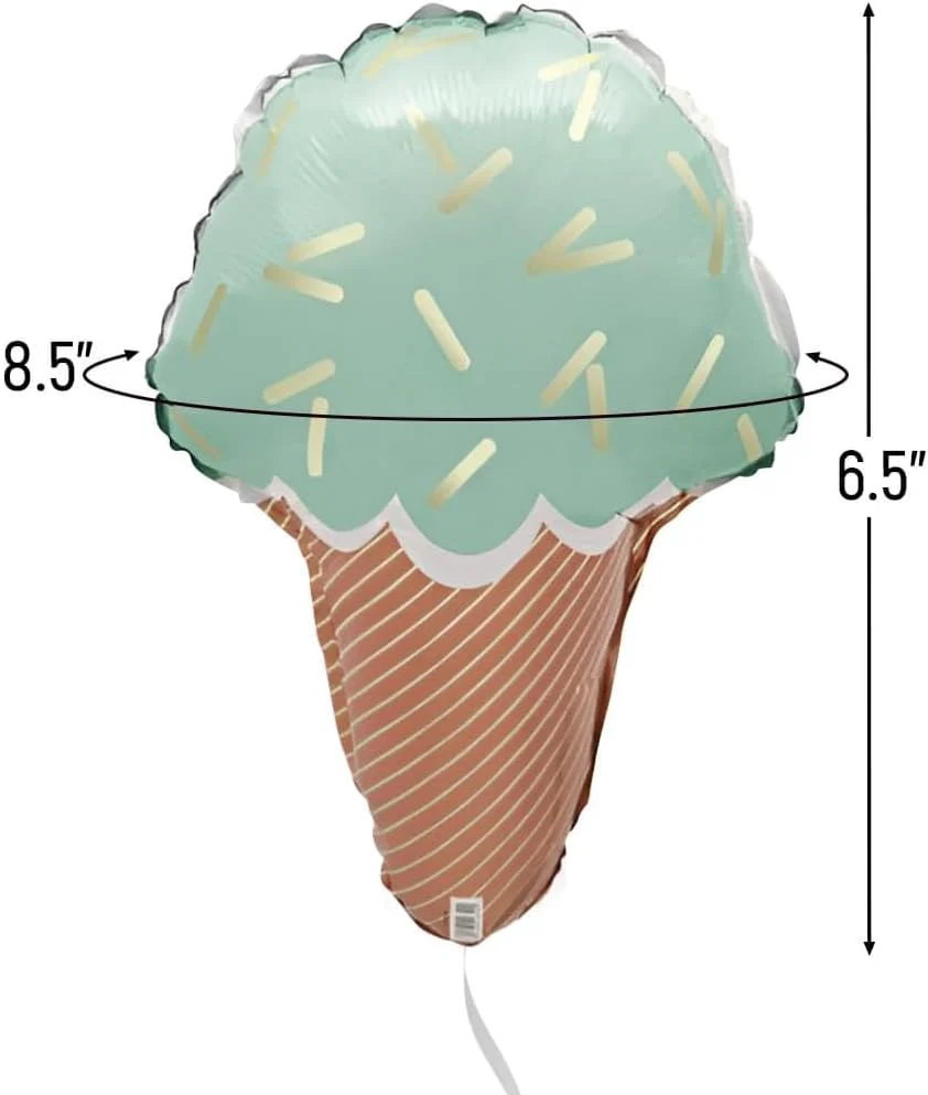 Pastel Ice Cream Foil, Latex and Confetti Filled Balloon Bouquet Kit (9 CT) - Image 3