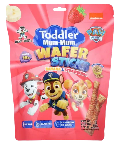 Paw Patrol Wafer Sticks Banana and Strawberry (6 Pack) - Image 2