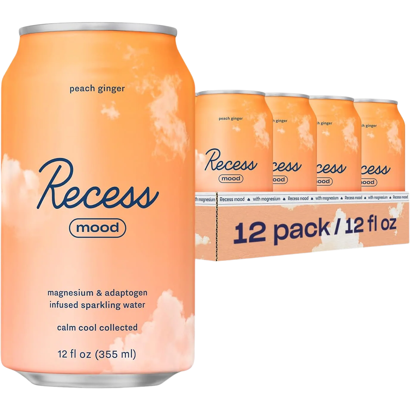 Peach Ginger Sparkling Water (12 Pack)