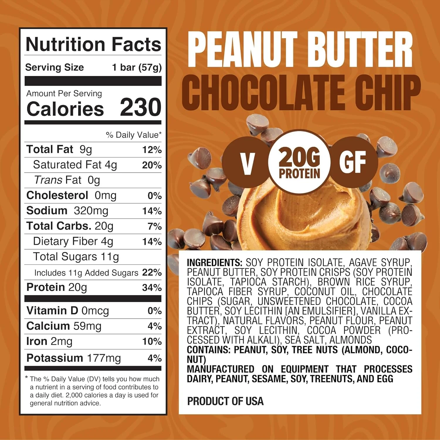 Peanut Butter Choc Chip Protein Bar (16 CT) - Image 3