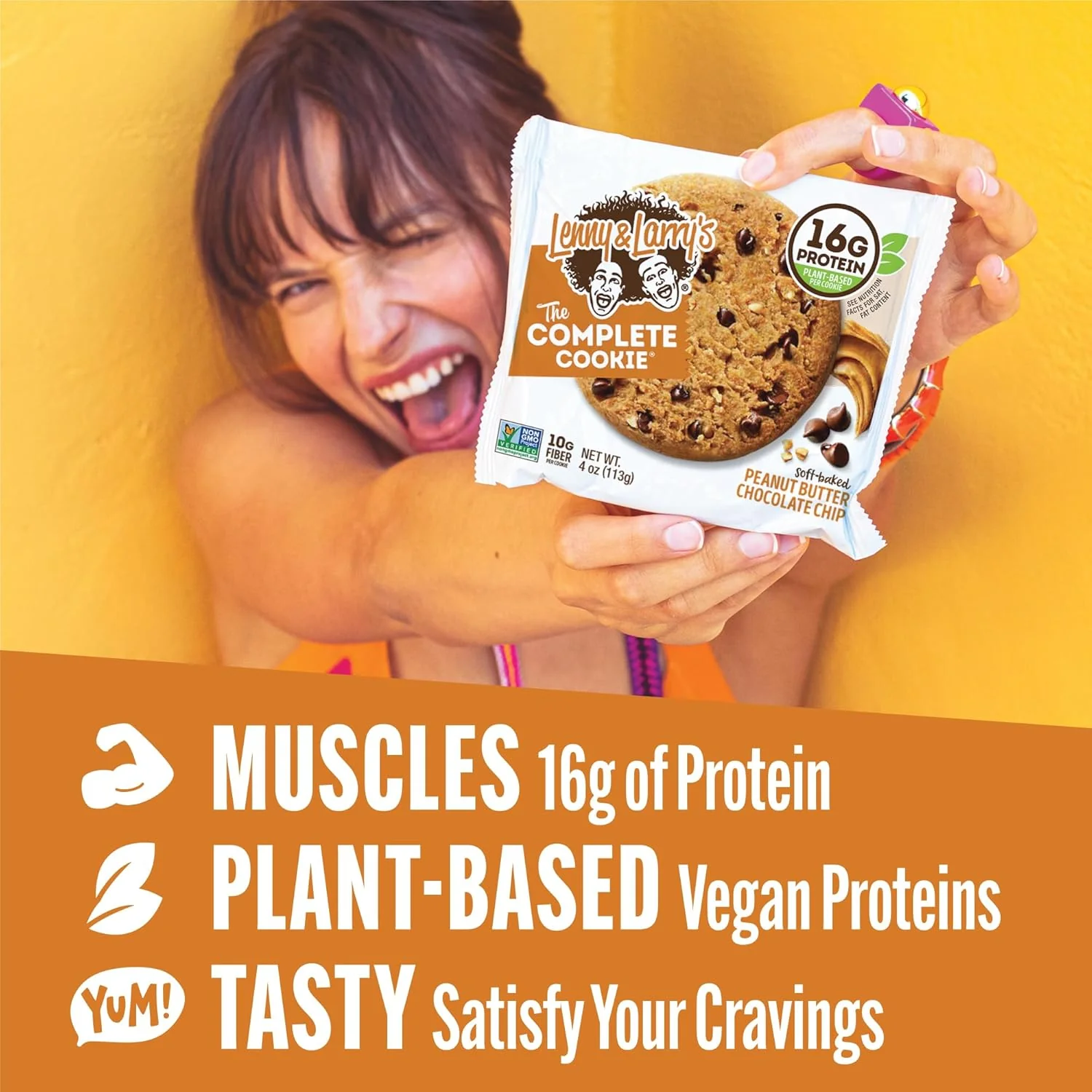 Peanut Butter Chocolate Chip Complete Vegan Cookies (4CT) - Image 7