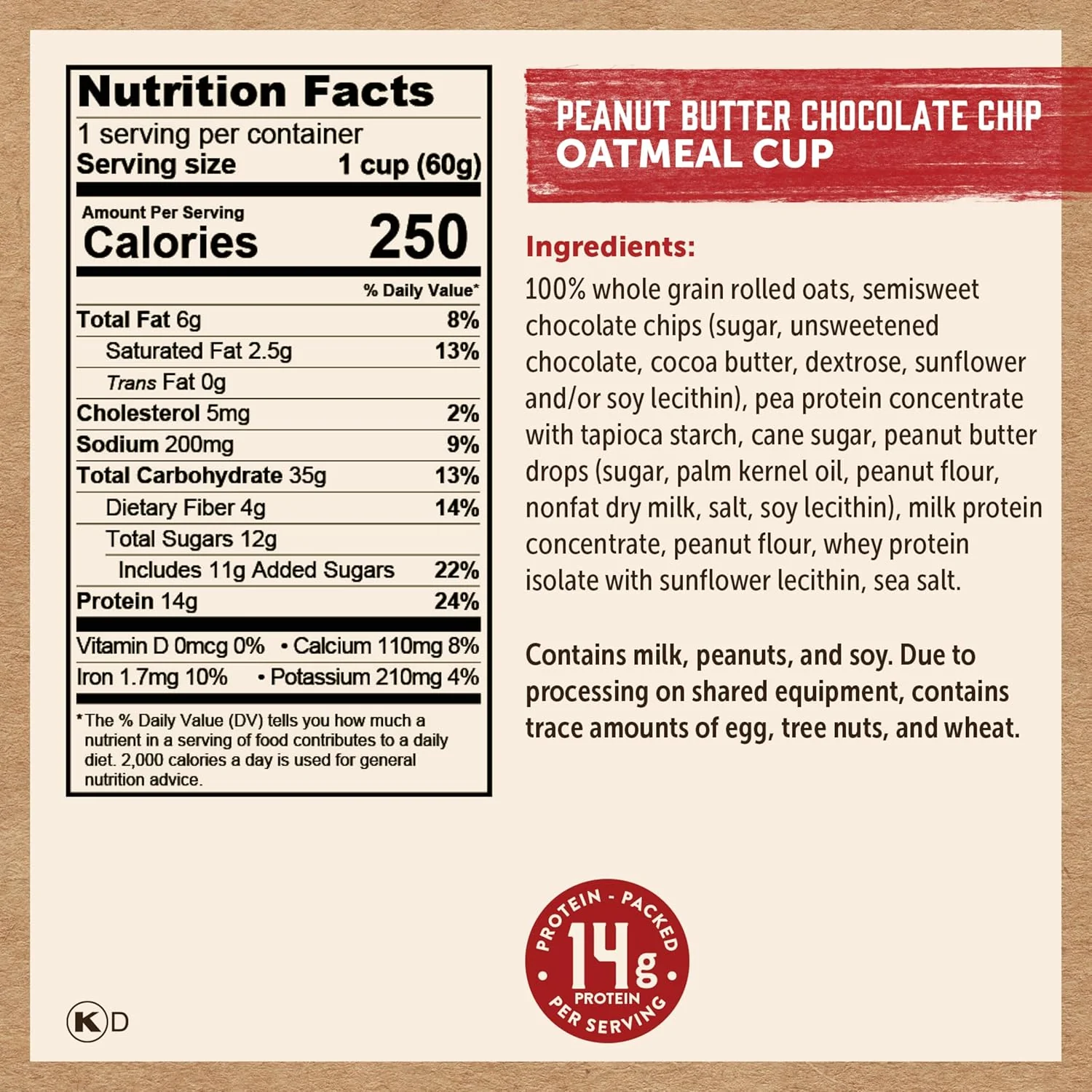 Peanut Butter Chocolate Chip Oatmeal Cup - Image 4