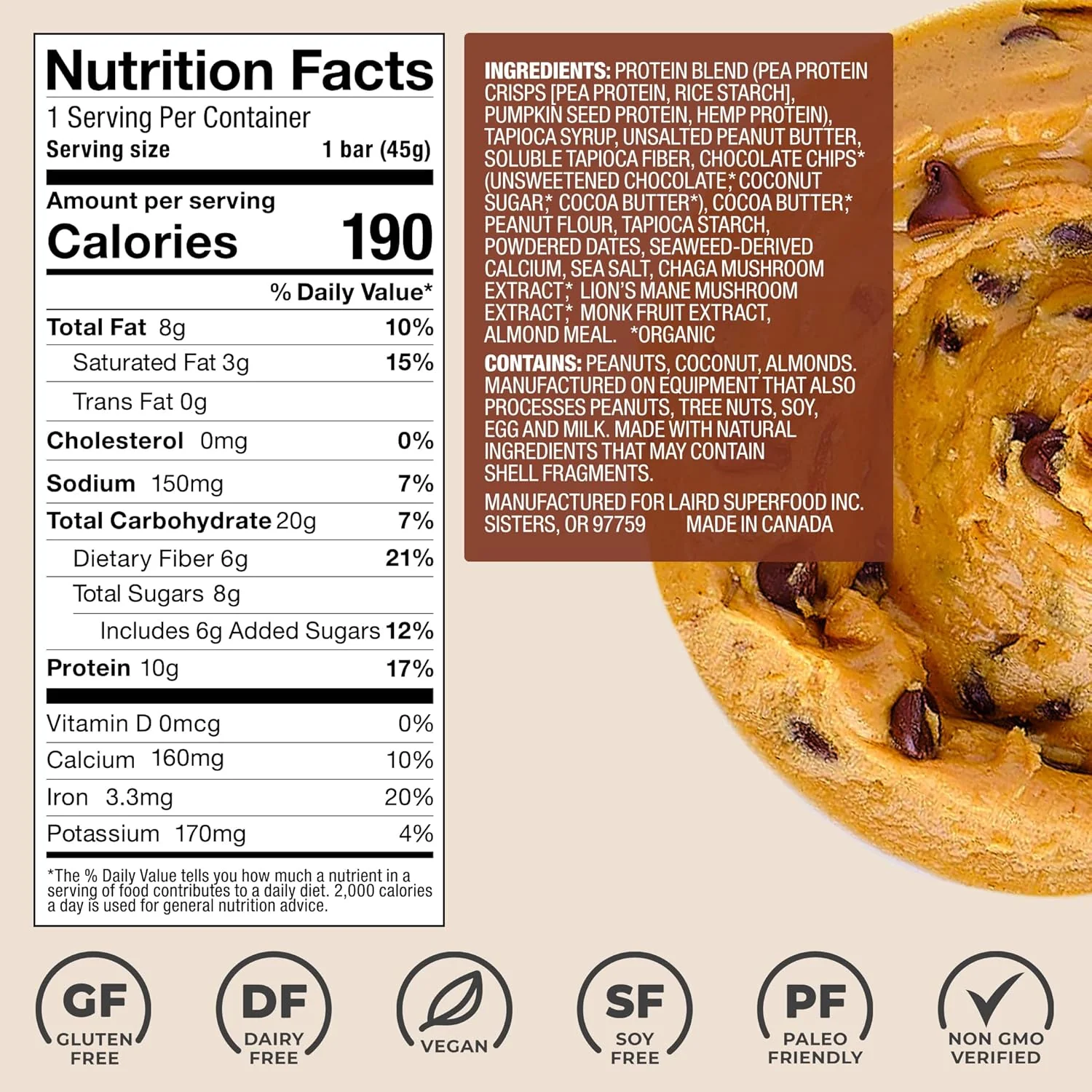 Peanut Butter Chocolate Chip Protein Bar (10 CT) - Image 5