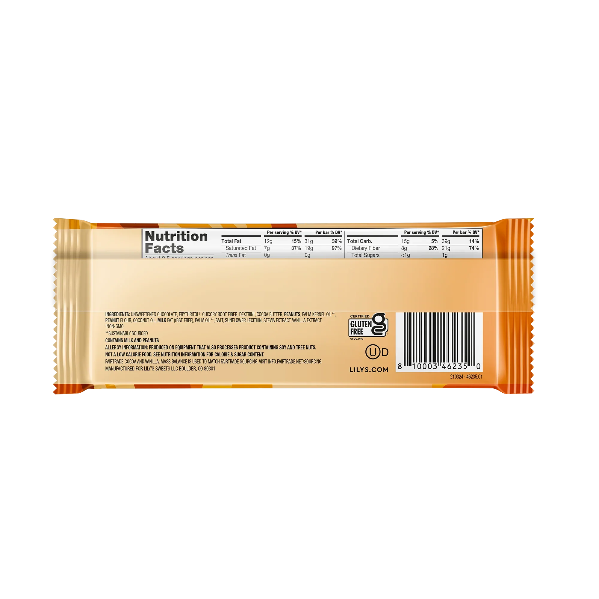 Peanut Butter Filled Dark Chocolate Bar - Image 4