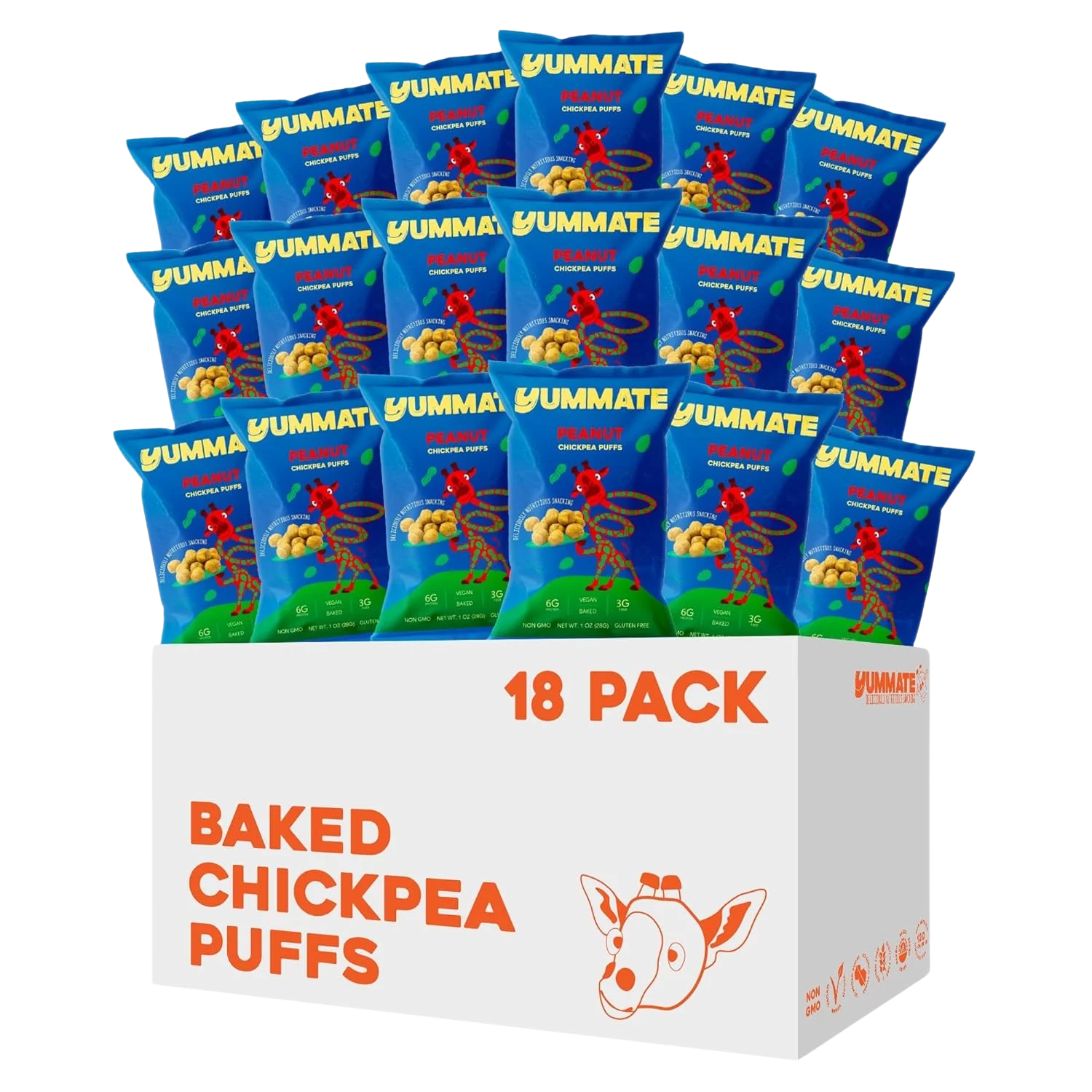 Peanut Chickpea Puffs (18 Pack)