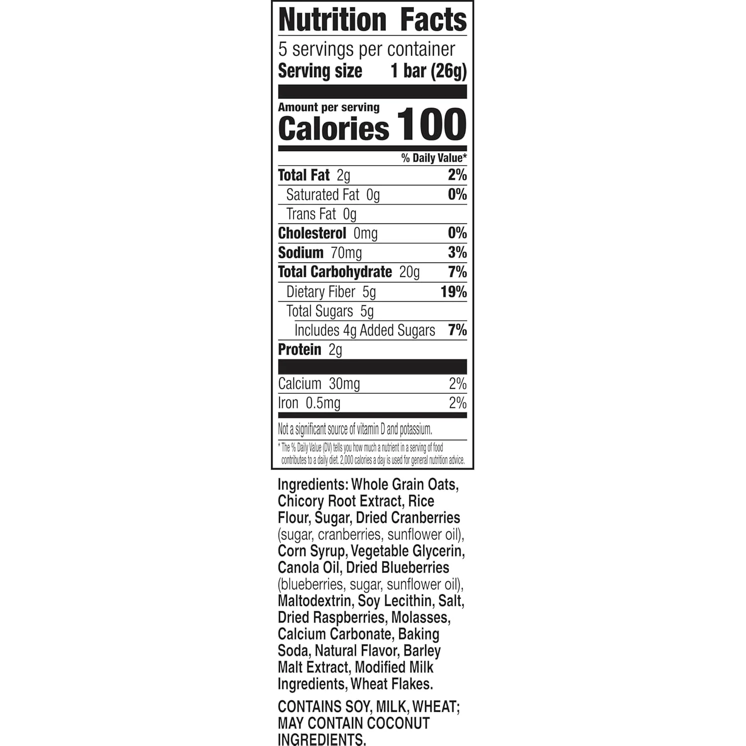 Peanut-Free Chewy Granola Bars - Mixed Berry (5 CT) - Image 4