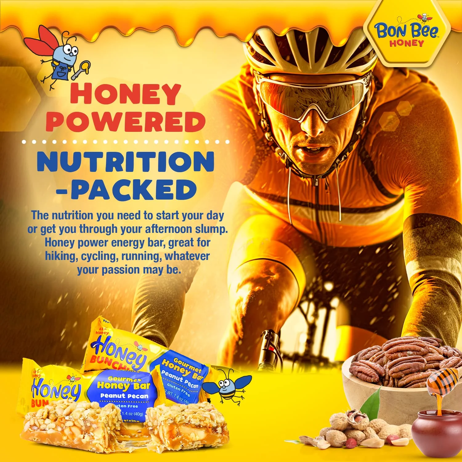 Peanut Pecan Honey Bar (12 Pack) - Image 3