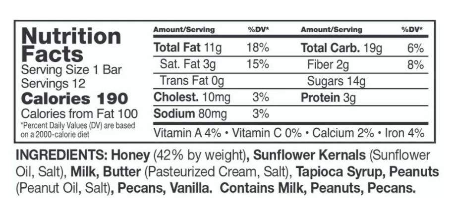 Peanut Pecan Honey Bar (12 Pack) - Image 5