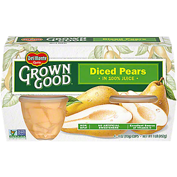 Diced Pear Fruit Cups (4 CT)