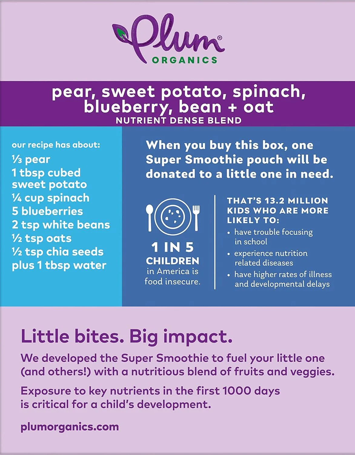 Pear,Sweet Potato,Spinach,Blueberry Pouch (4 Pack) - Image 3