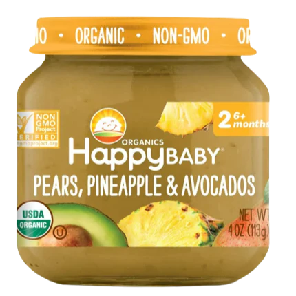 Pears, Pineapple & Avocados Stage 2 Baby Food (6 Pack) - Image 2