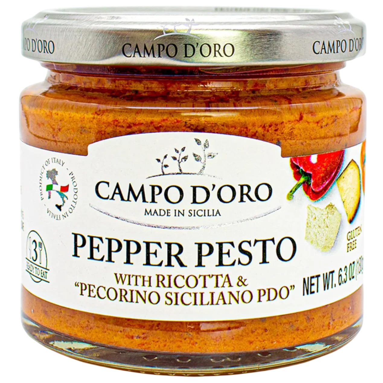 Pepper Pesto With Ricotta & Pecorino Siciliano PDO