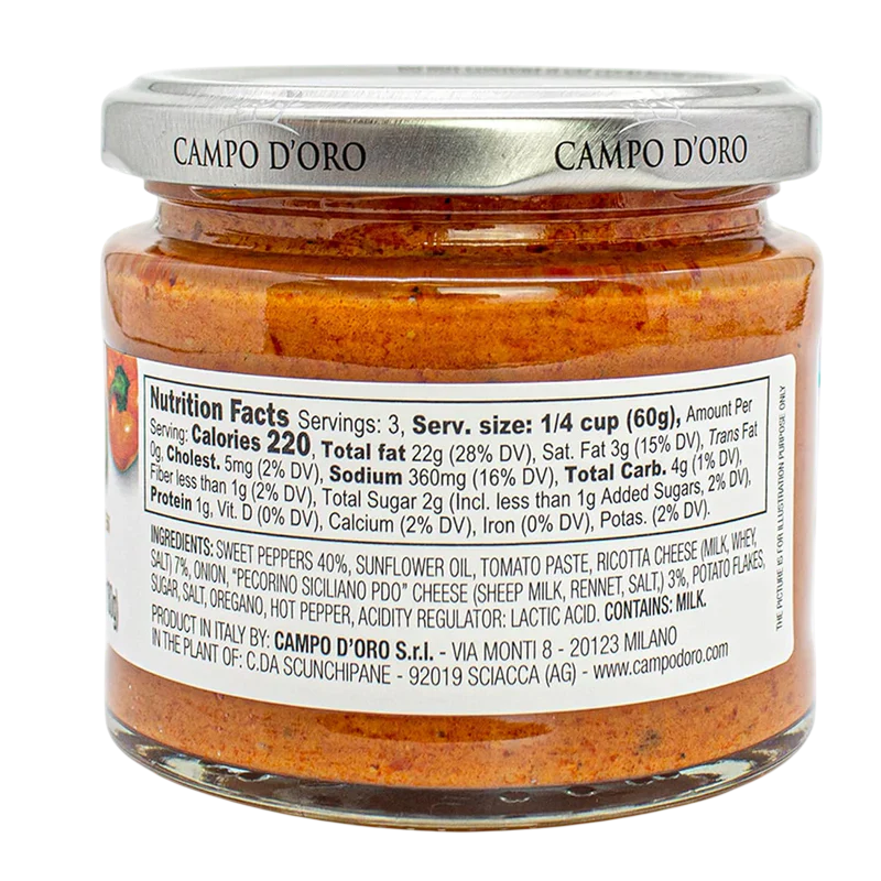 Pepper Pesto With Ricotta & Pecorino Siciliano PDO - Image 3