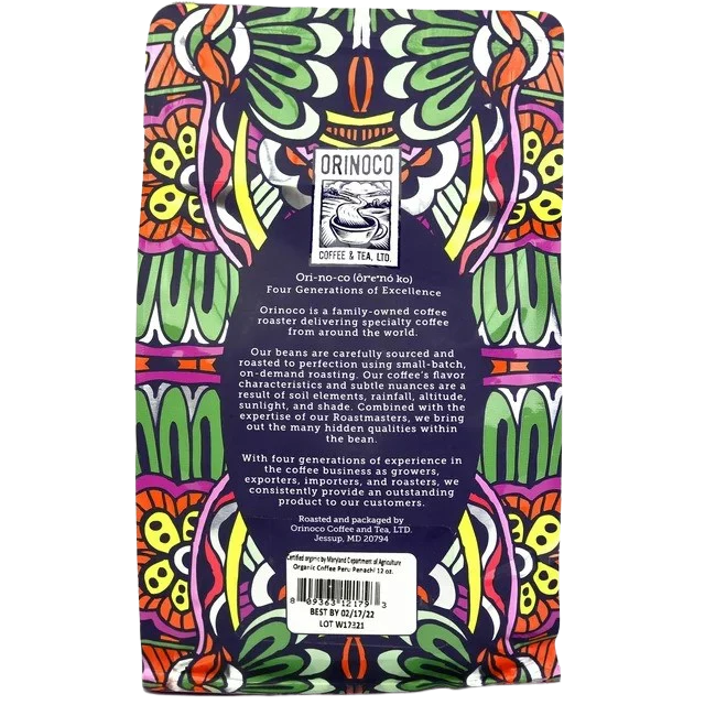 Organic Peru Whole Bean Medium Roast Coffee - Image 2