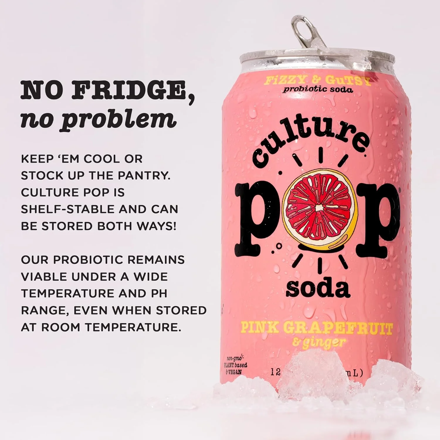 Pink Grapefruit & Ginger Probiotic Soda (12 Pack) - Image 3