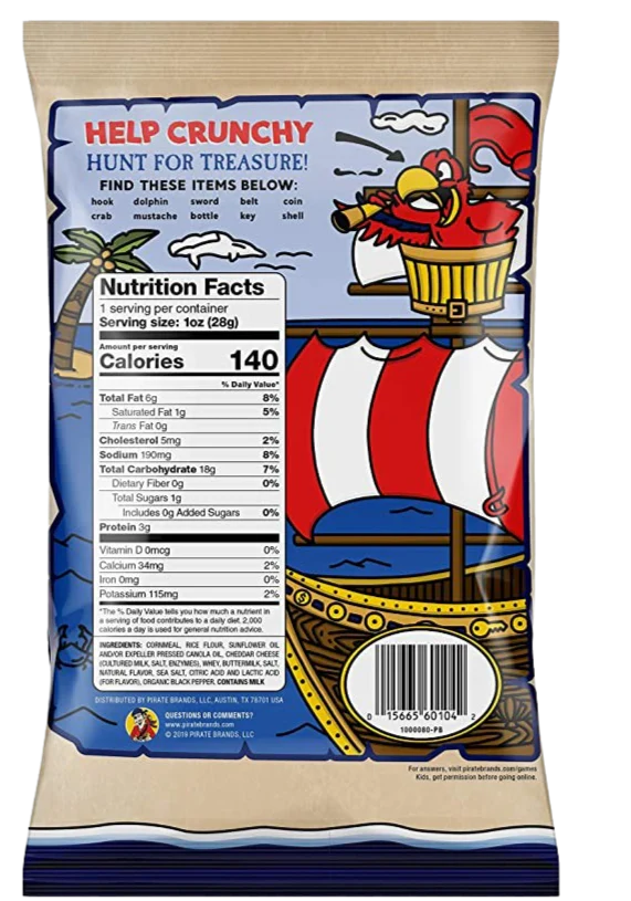 Pirate Booty Aged White Cheddar Popcorn - Image 2