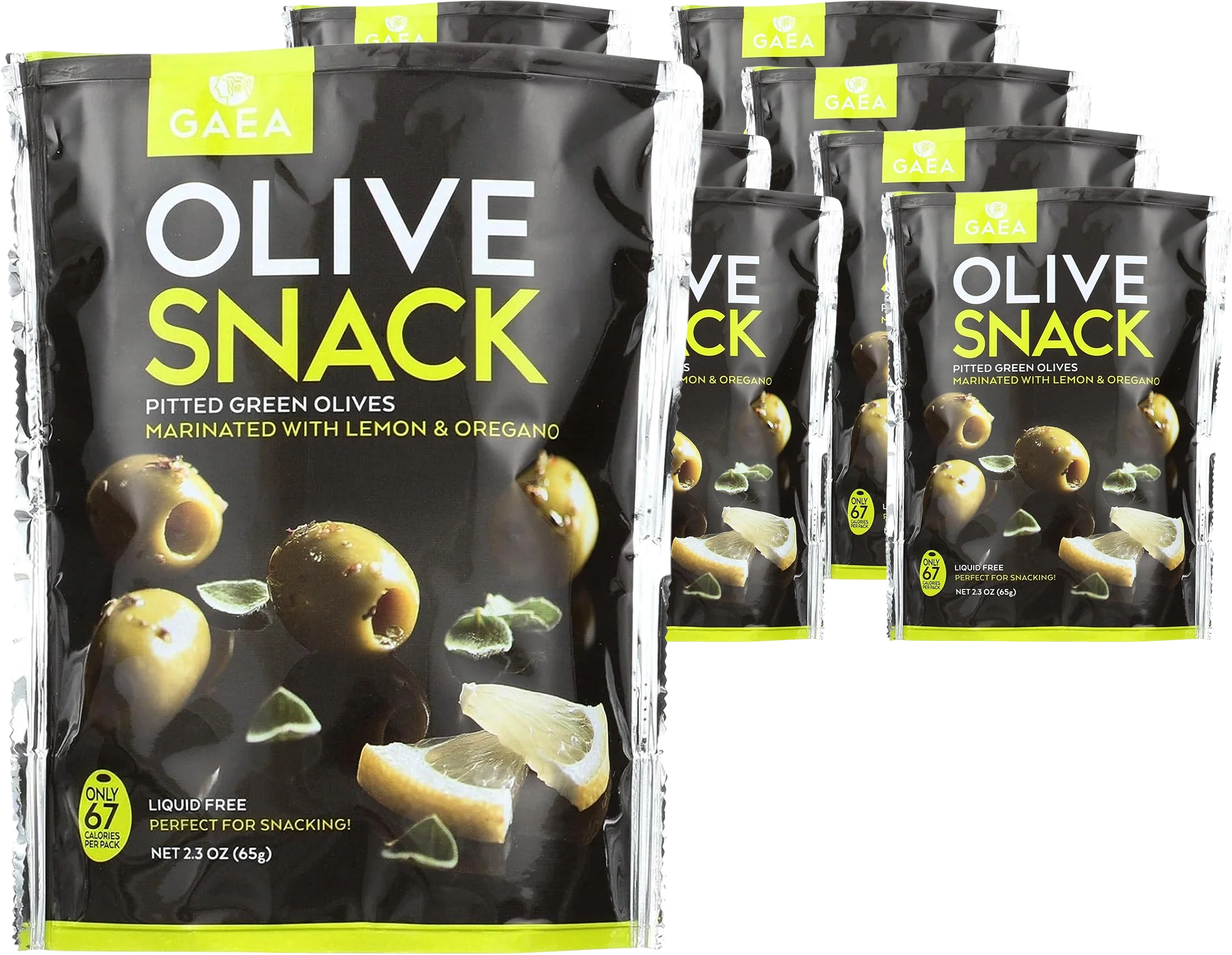 Pitted Greek Olives with Lemon & Oregano (8 Pack)