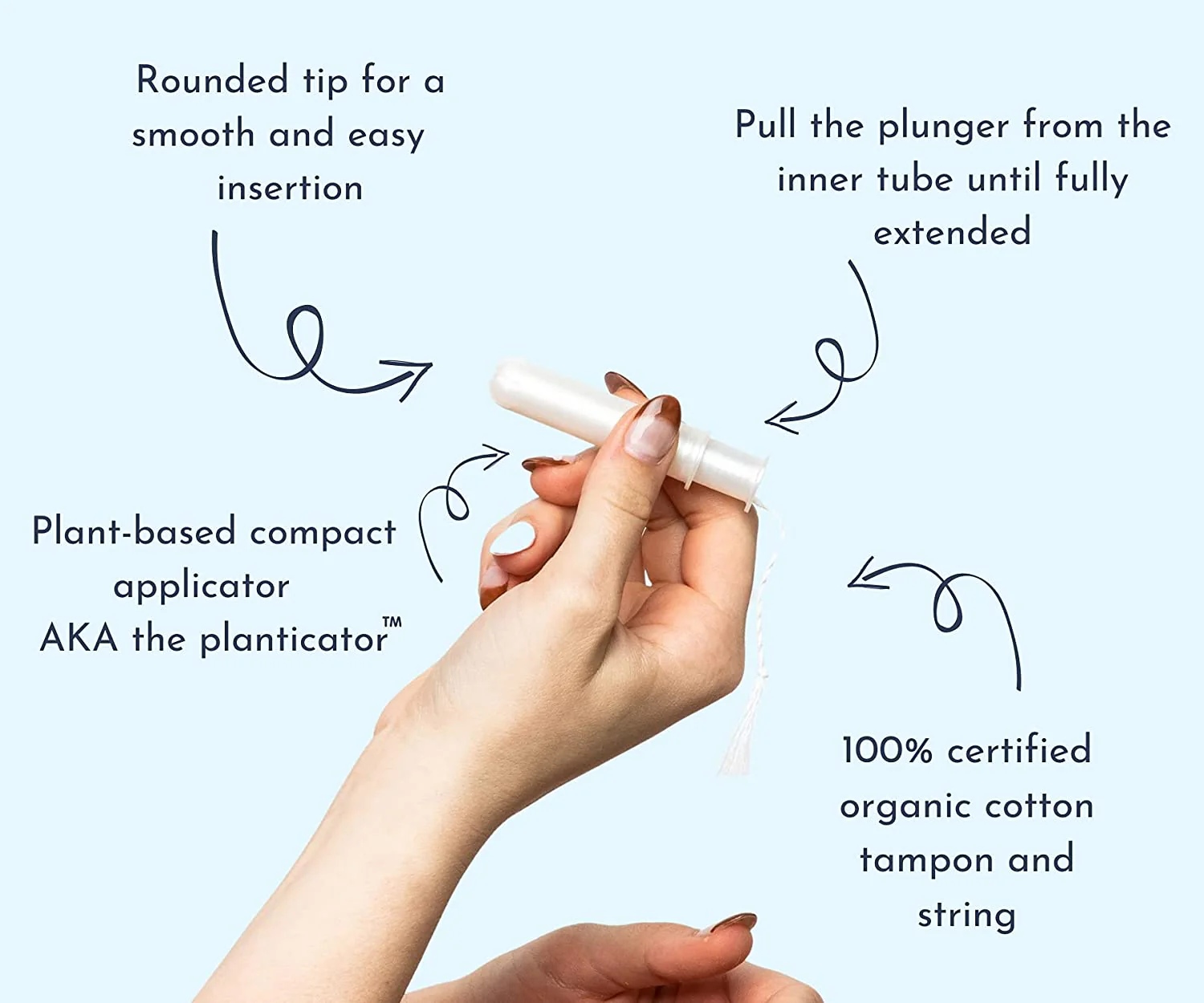 Plant-Based Compact Applicator Tampon- Regular - Image 3