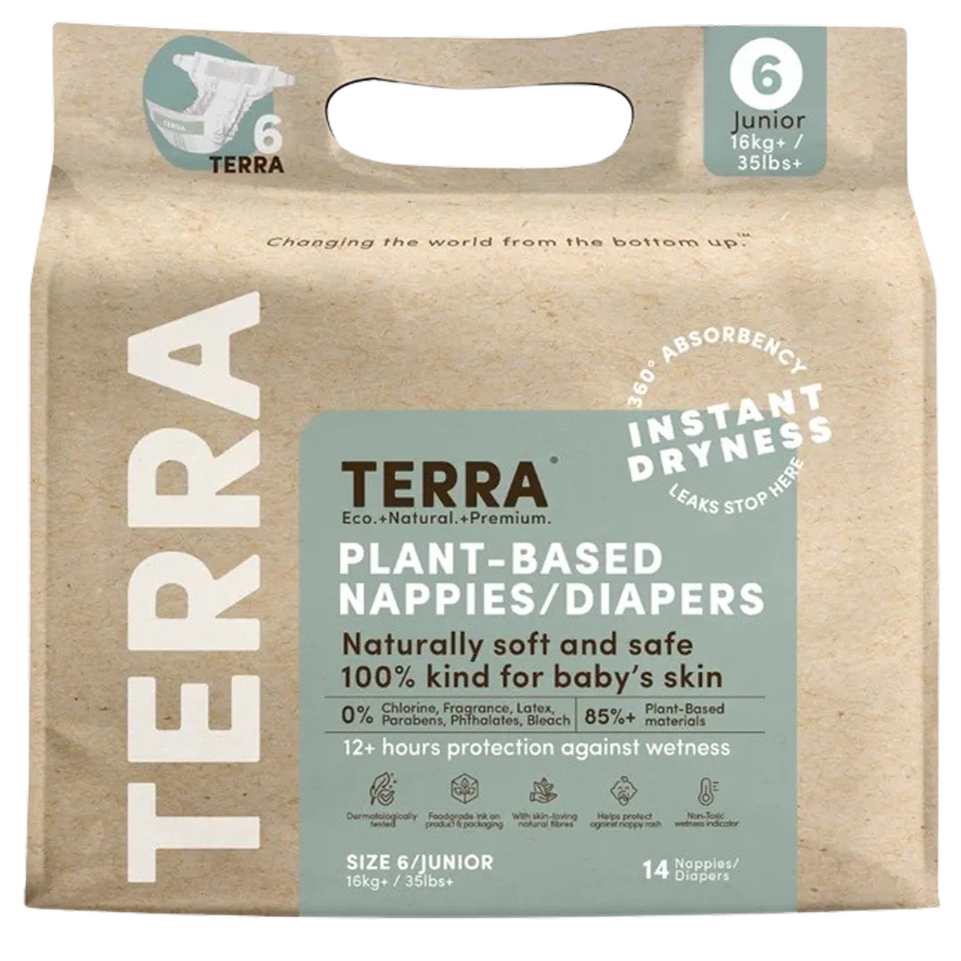 Plant Based Junior Diaper Size 6, 14CT