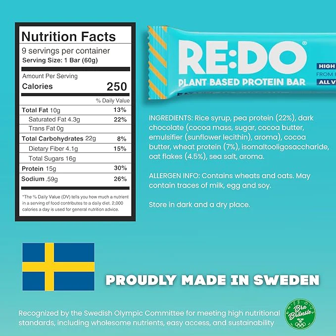 Plant-Based Swedish Salted Caramel Protein Bars (9 CT) - Image 4