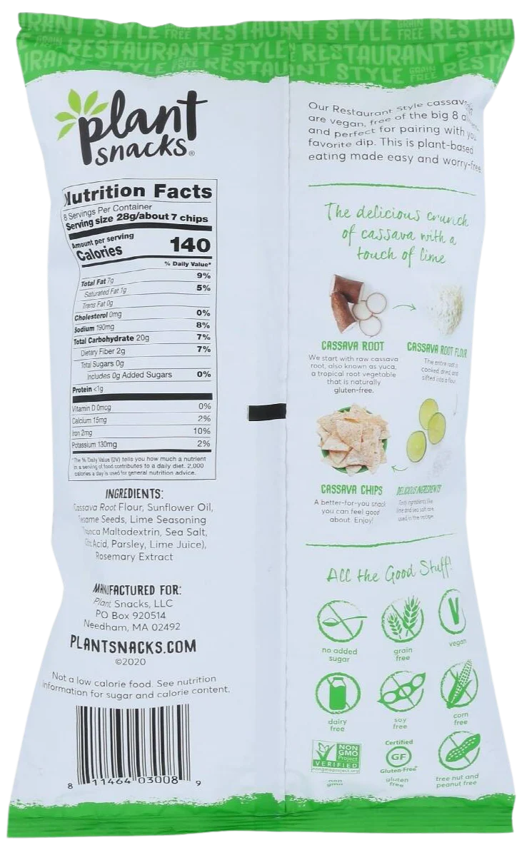 Gluten Free Cassava Chips Lime - Image 2