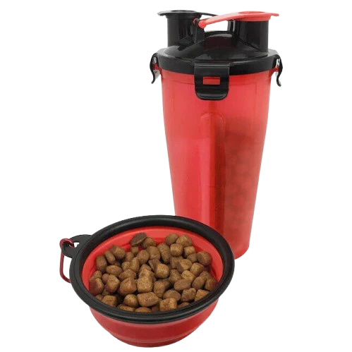 Portable Cat or Dog Food and Water Container