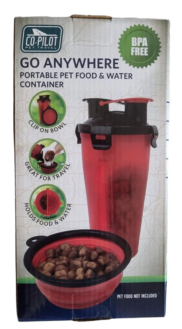 Portable Cat or Dog Food and Water Container - Image 2