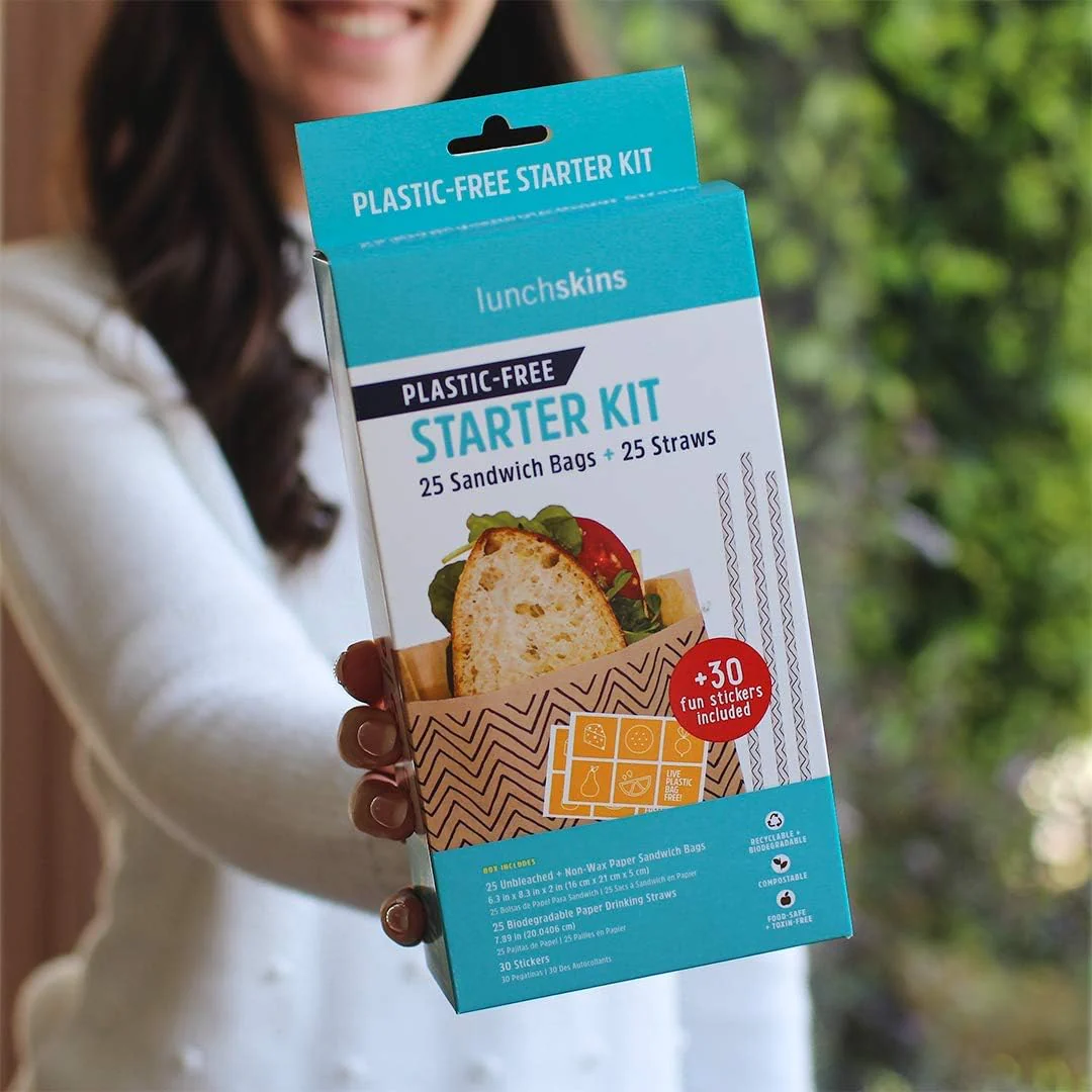 Plastic-Free Starter Kit (25 Sandwich Bags and 25 Straws) - Image 2