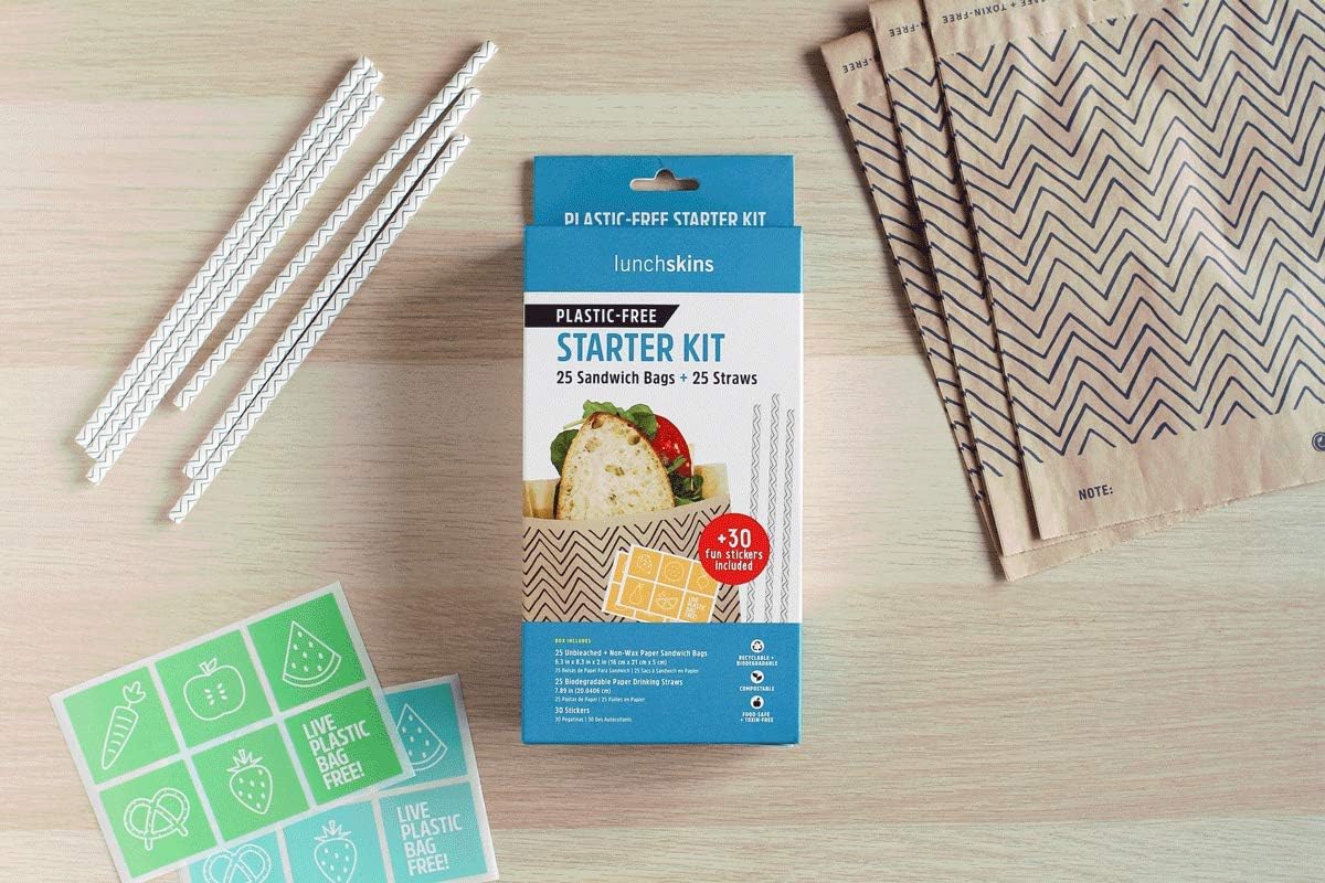 Plastic-Free Starter Kit (25 Sandwich Bags and 25 Straws) - Image 4