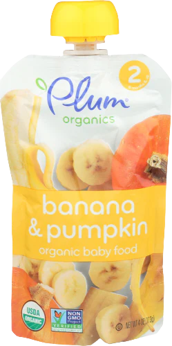 Organic Pumpkin Banana Baby Puree (6 Pack) - Image 2