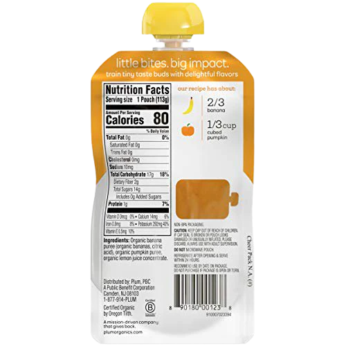 Organic Pumpkin Banana Baby Puree (6 Pack) - Image 3