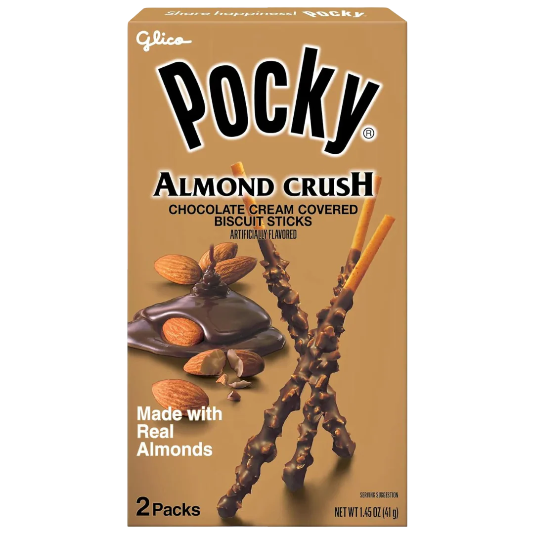 Pocky Almond Crush Chocolate Cream Covered Biscuit Sticks (10 CT) - Image 2